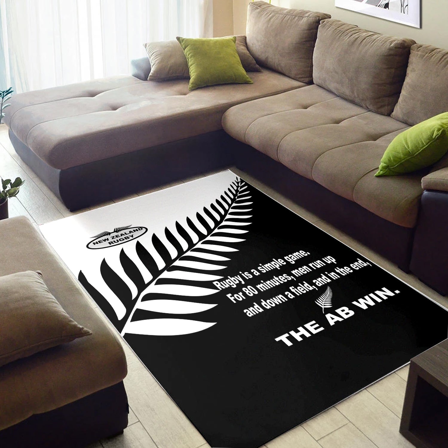 New Zealand Rugby Area Rug - The AB Win - LT20 - Vibe Hoodie Shop