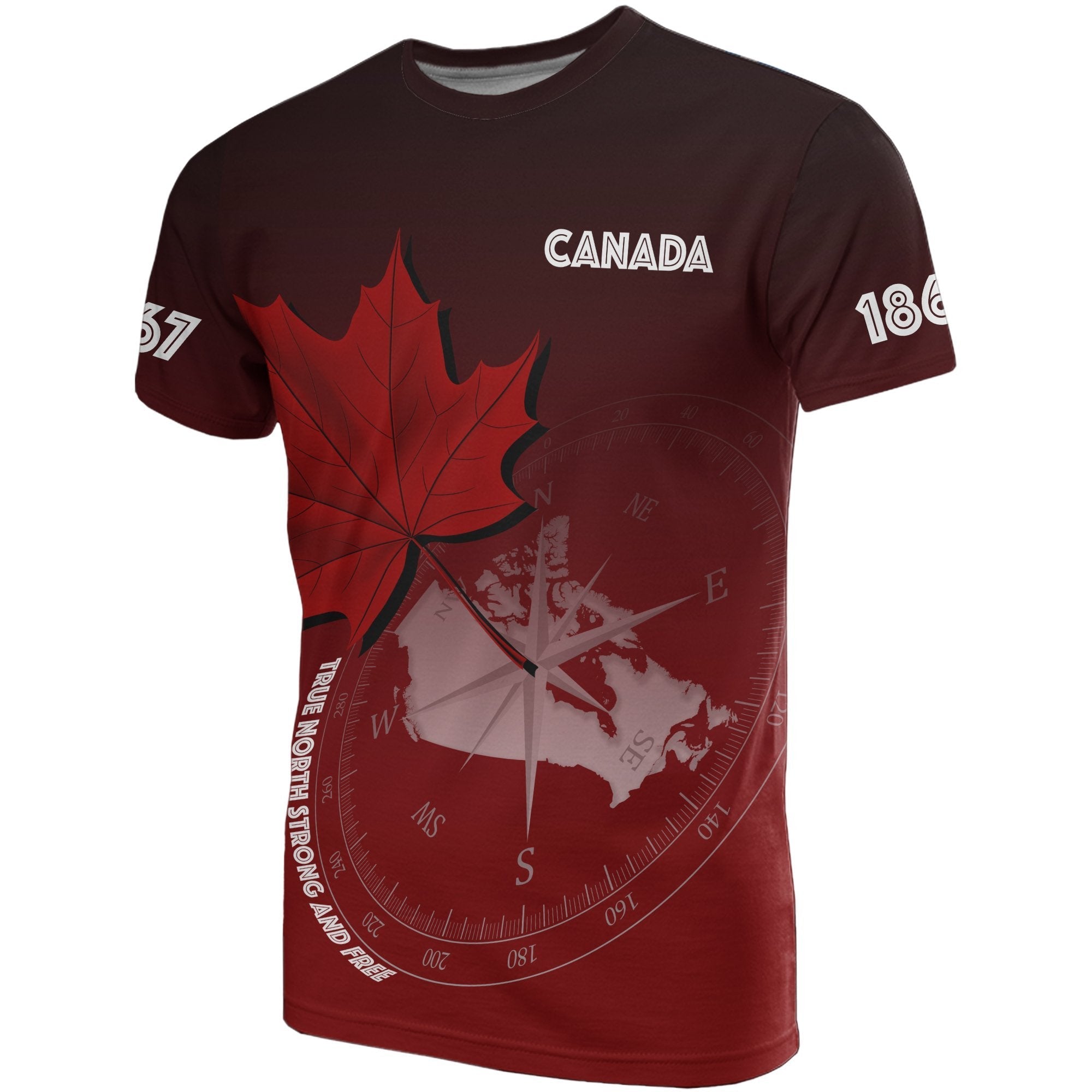 Canada Compass Maple Leaf T shirts - Vibe Hoodie Shop