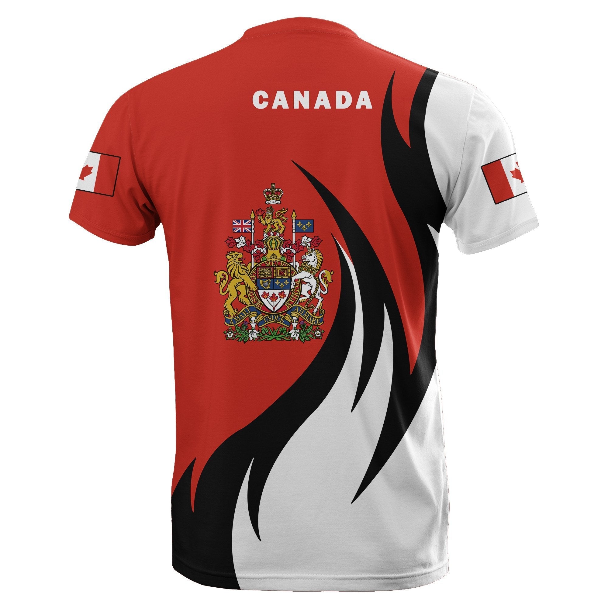 Canada T shirt Coat Of Arms Fire Style - Vibe Hoodie Shop