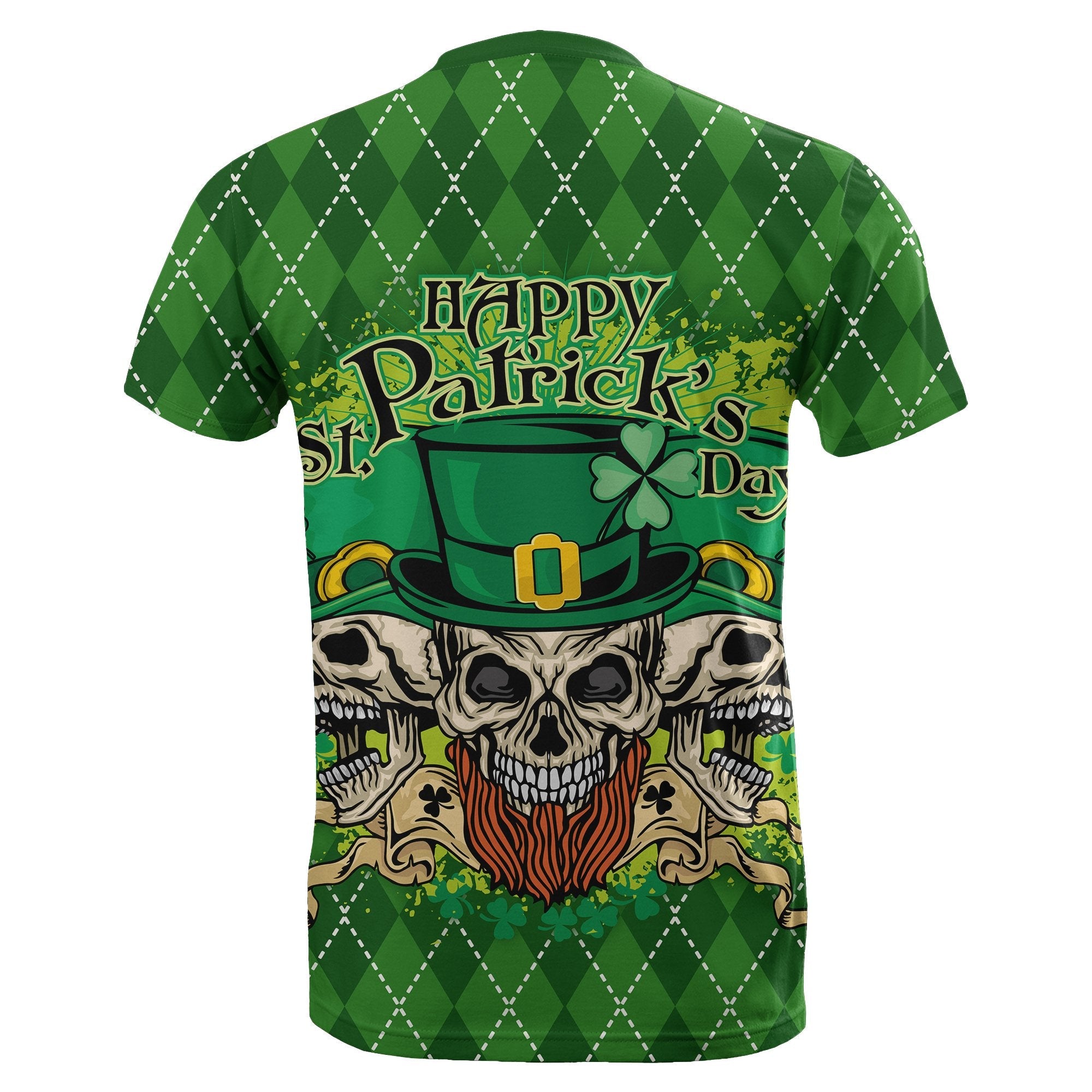 Ireland T shirt Happy Skull St. Patrick's Day - Vibe Hoodie Shop