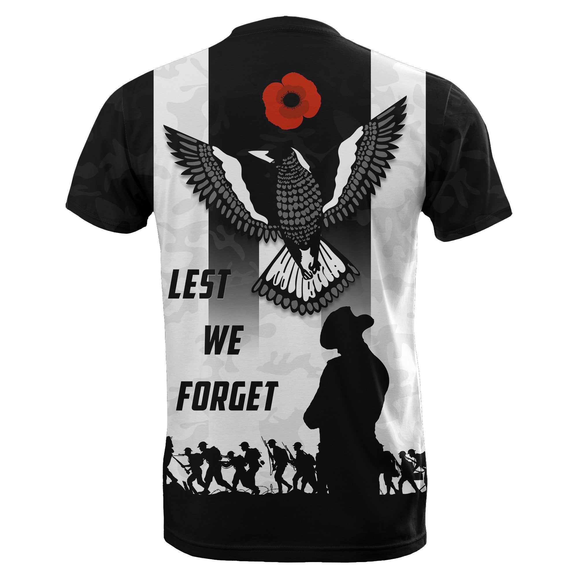 Magpies ANZAC Day T shirt - Vibe Hoodie Shop