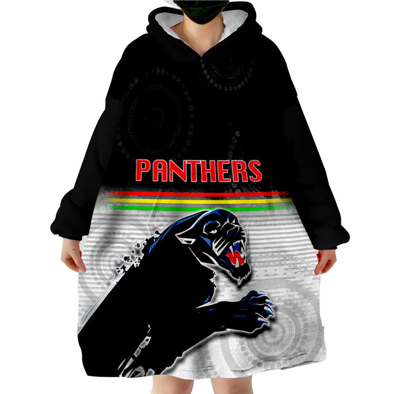 Panthers Rugby Wearable Blanket Hoodie Aboriginal Jersey - Vibe Hoodie Shop