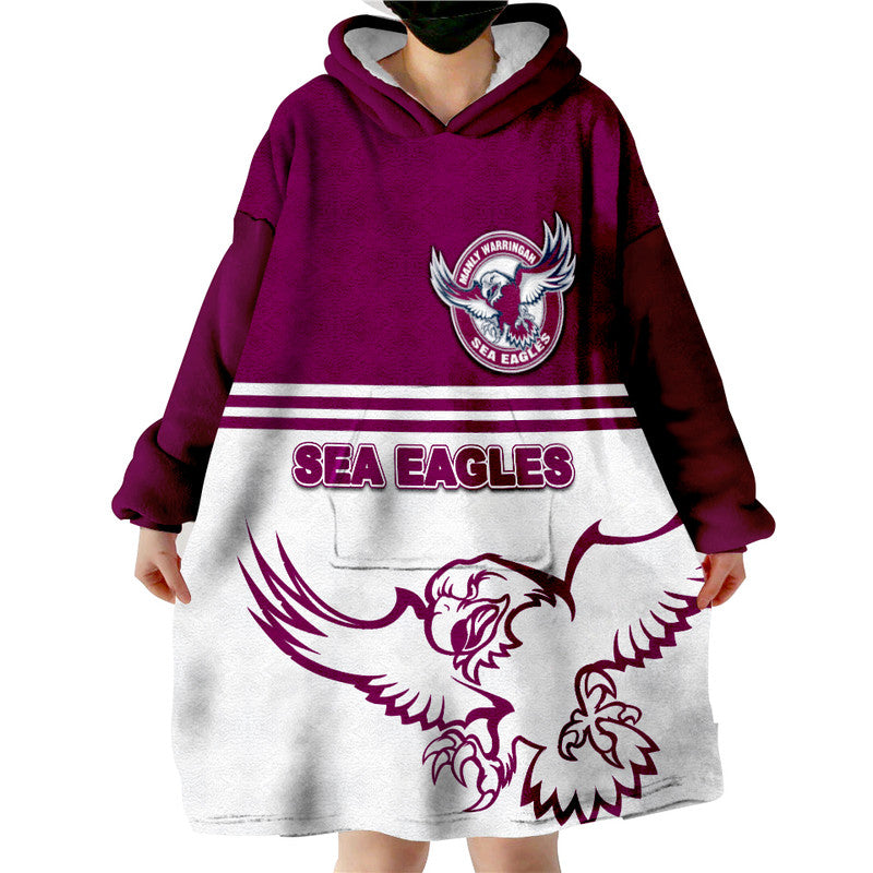 Sea Eagles Rugby Wearable Blanket Hoodie - Vibe Hoodie Shop