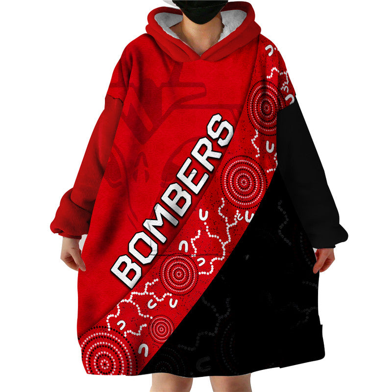 Australian Football League-Bombers Wearable Blanket Hoodie - Vibe Hoodie Shop