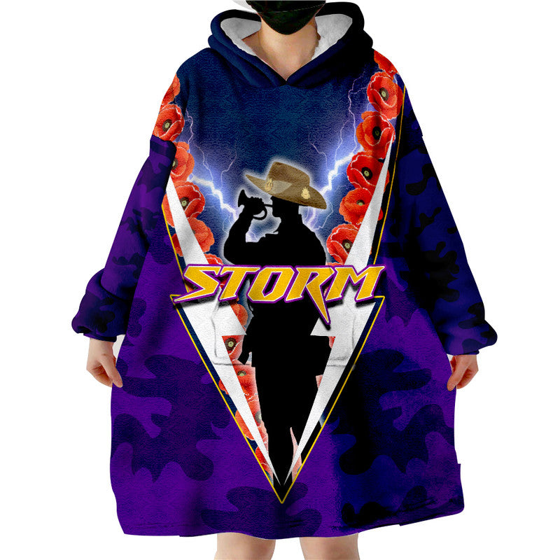 Storm Rugby Wearable Blanket Hoodie Anzac Day - Vibe Hoodie Shop