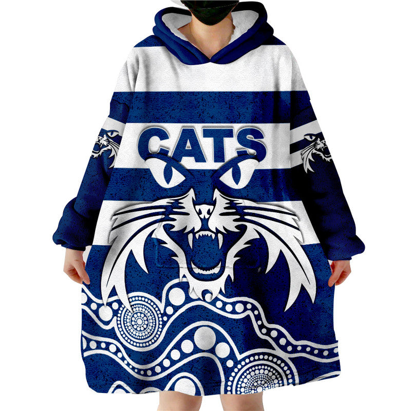 Australian Football League-Cats Jersey Wearable Blanket Hoodie - Vibe Hoodie Shop