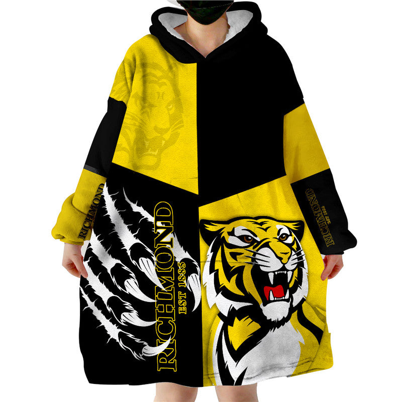 Australian Football League-Richmond  Claws Wearable Blanket Hoodie - Vibe Hoodie Shop