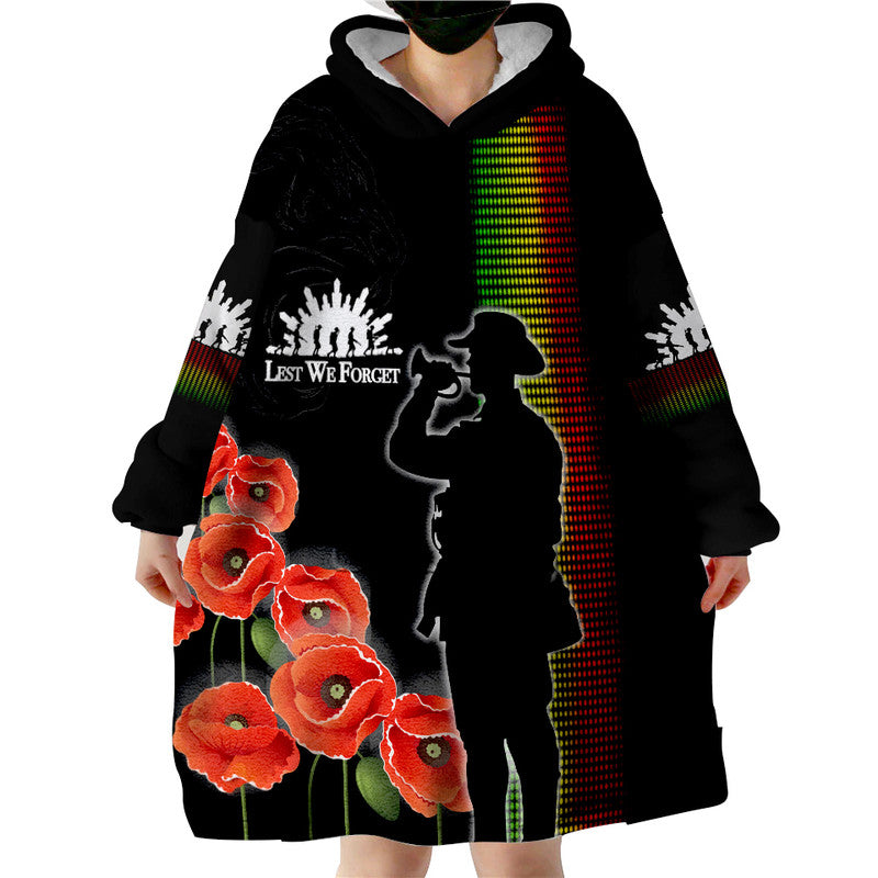 Panthers Rugby Wearable Blanket Hoodie Anzac Day - Vibe Hoodie Shop