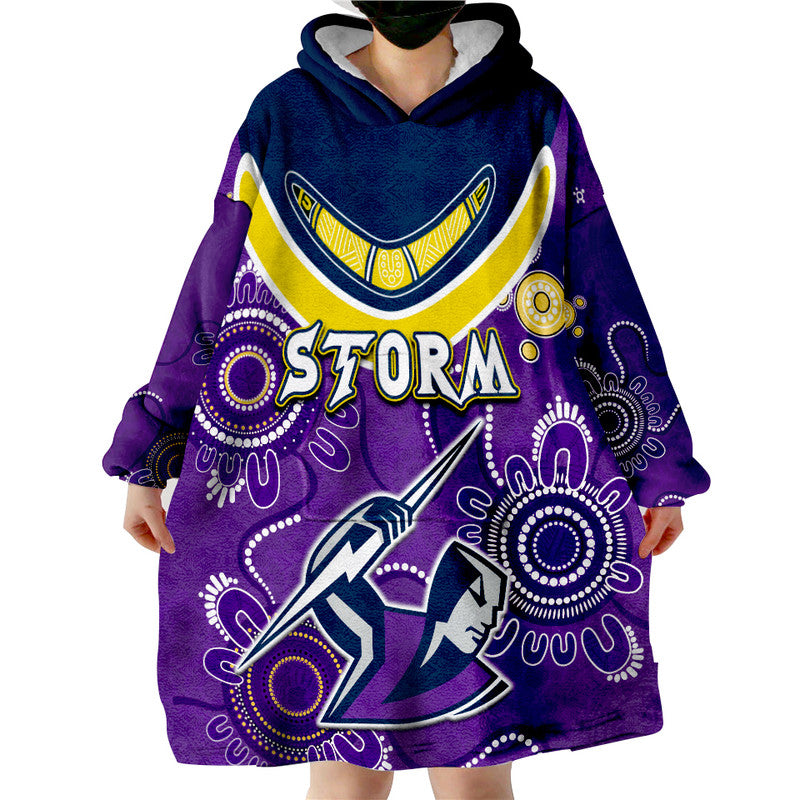 Go Storm Rugby Aboriginal Boomerang Wearable Blanket Hoodie - Vibe Hoodie Shop