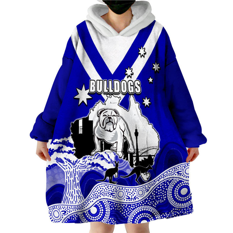 Bulldogs Rugby Wearable Blanket Hoodie Australia Day Style - Vibe Hoodie Shop