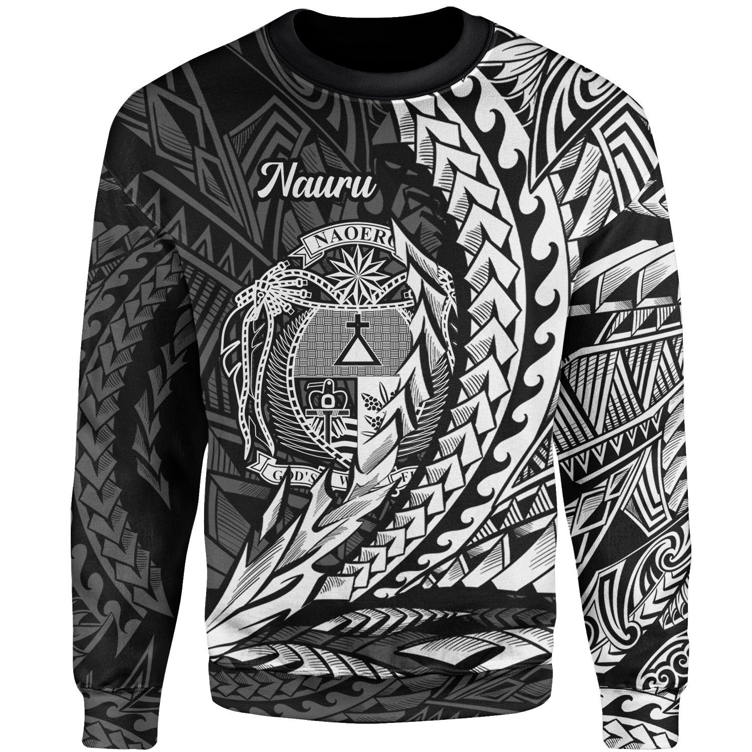 Nauru Sweatshirt - Wings Style White Color - Vibe Hoodie Shop