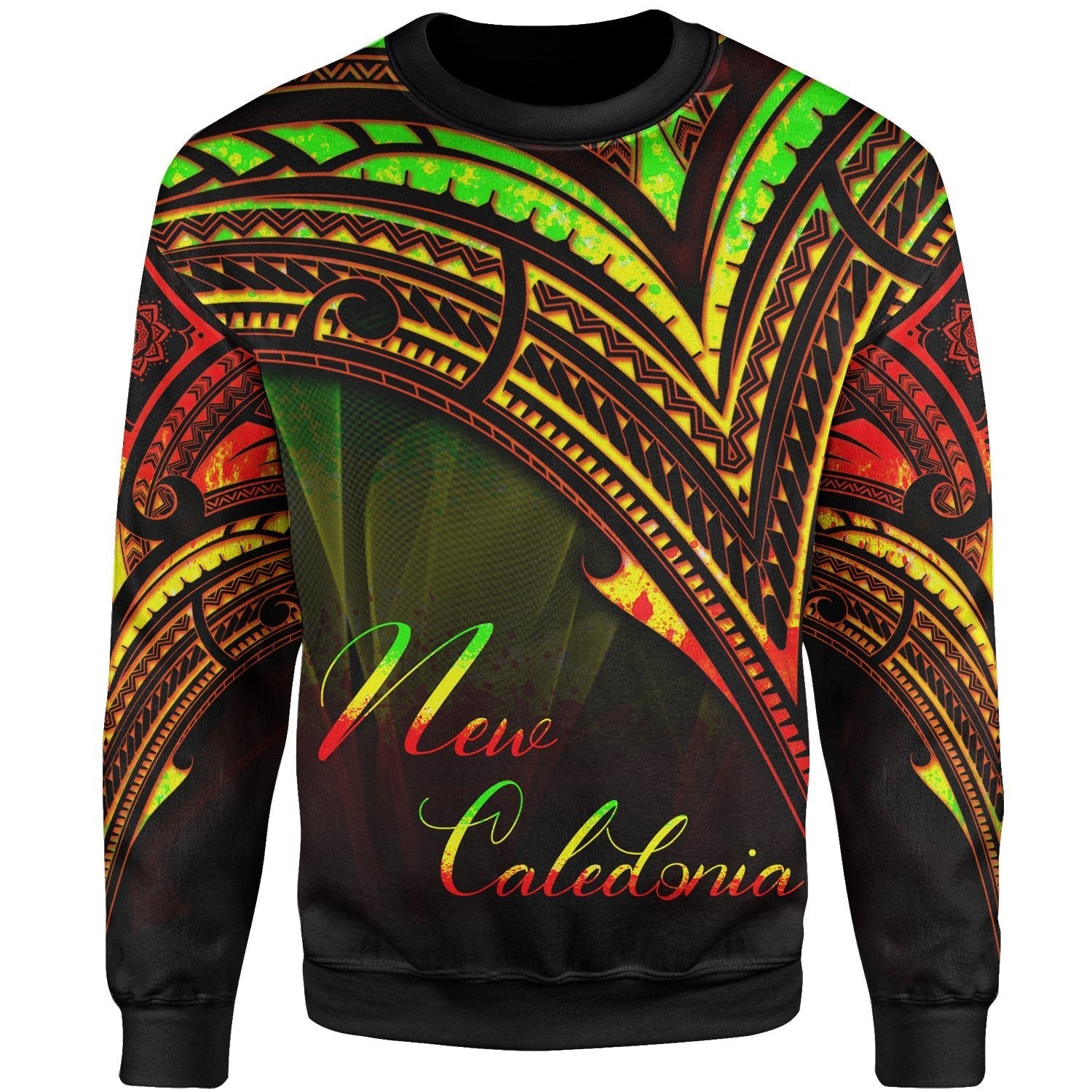 New Caledonia Sweatshirt - Cross Style Reggae Color - Vibe Hoodie Shop