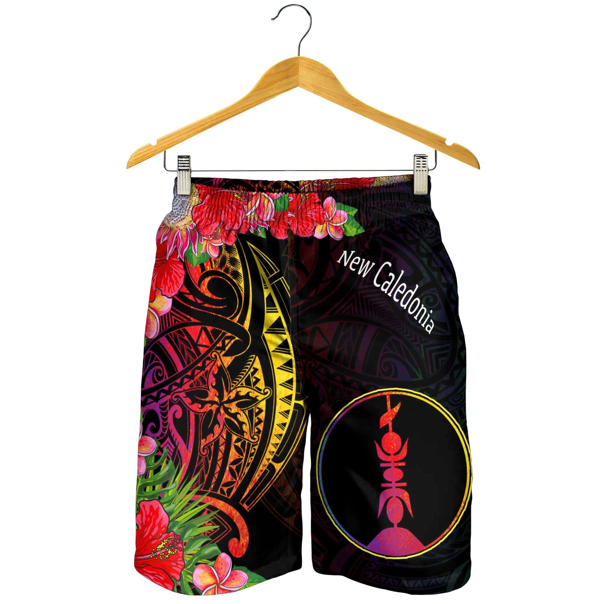 New Caledonia Men's Shorts - Tropical Hippie Style - Vibe Hoodie Shop