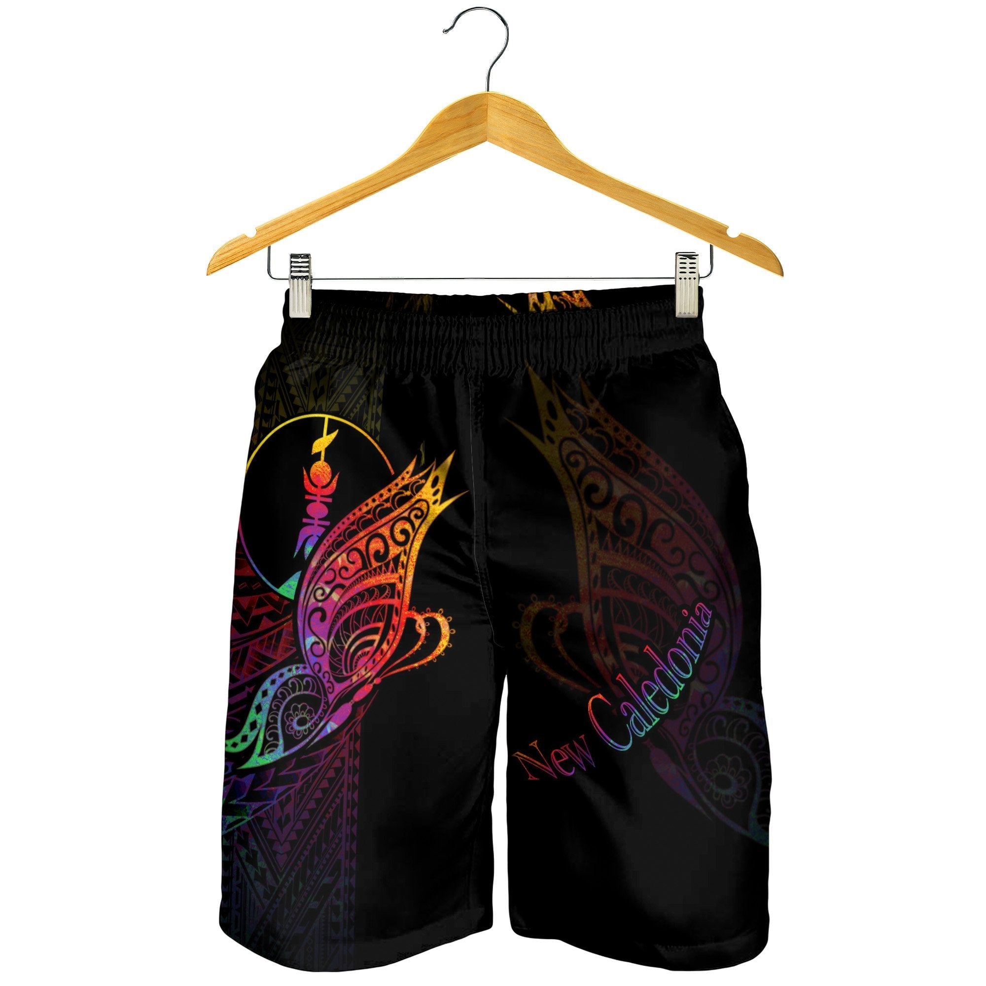 New Caledonia Men's Shorts - Butterfly Polynesian Style - Vibe Hoodie Shop