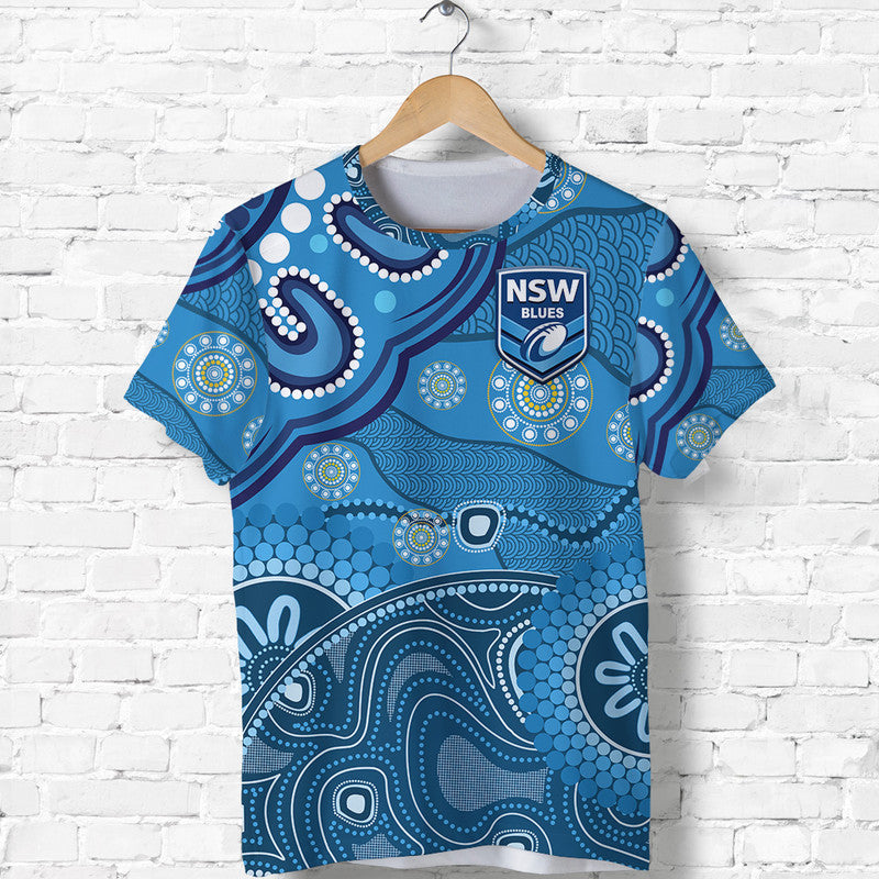 (Custom Personalised) New South Wales Blues Aboriginal T shirt Indigenous Vibes - Vibe Hoodie Shop