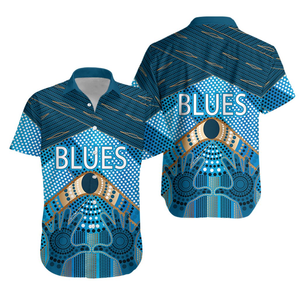 New South Wales Rugby League Hawaiian Shirt Blues Indigenous - Vibe Hoodie Shop