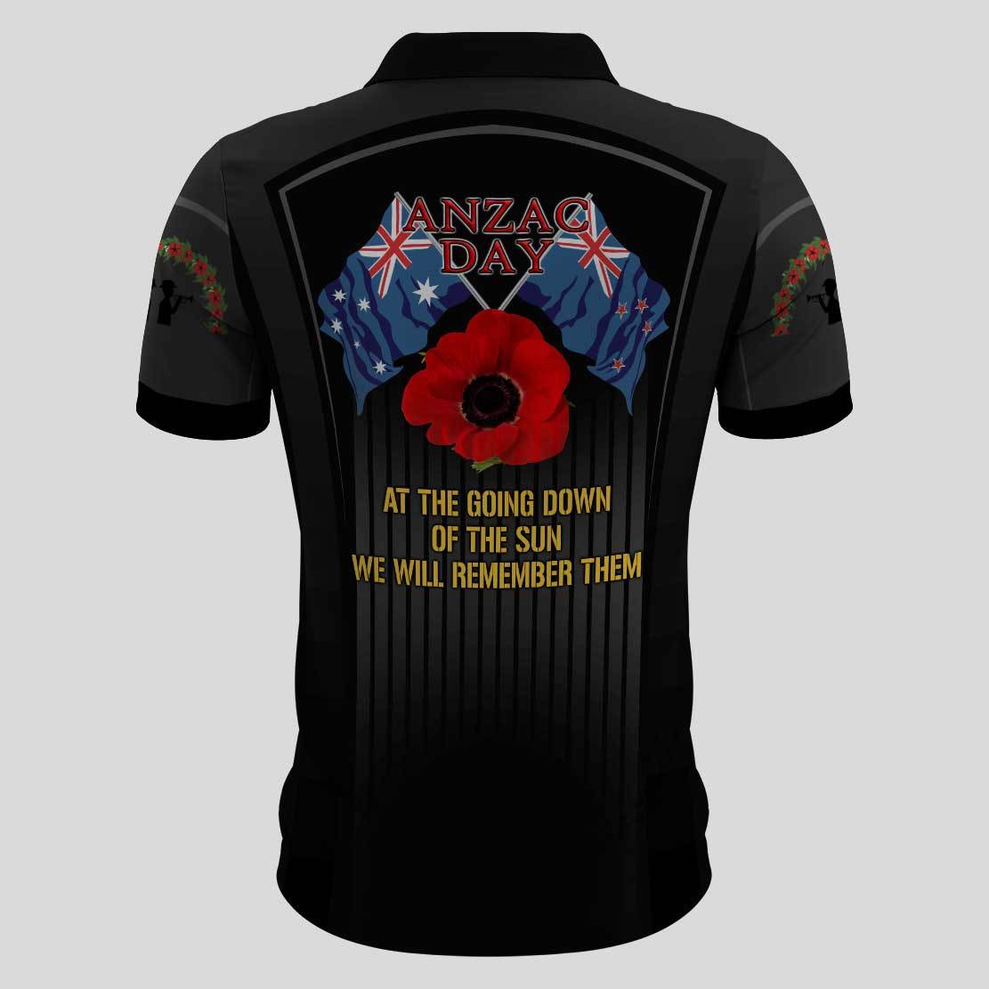 Vibe Hoodie ANZAC Polo Shirt - ANZAC Remembrance Day Lest We Forget - BN21 - RLT20 - Vibe Hoodie Shop