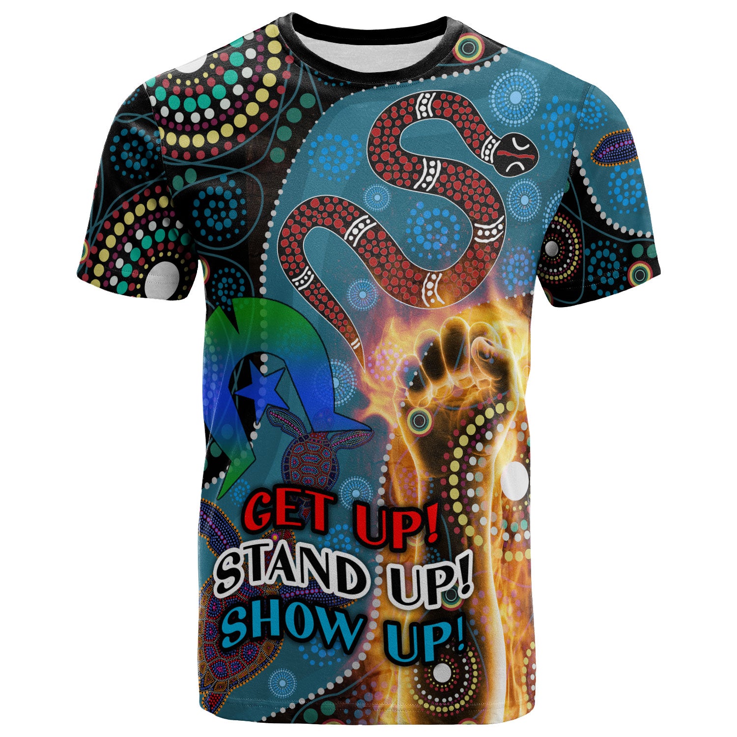 Australia NAIDOC Week 2023 T-shirt - Custom Aboriginal Inspired Snake Patterns T-shirt - Vibe Hoodie Shop