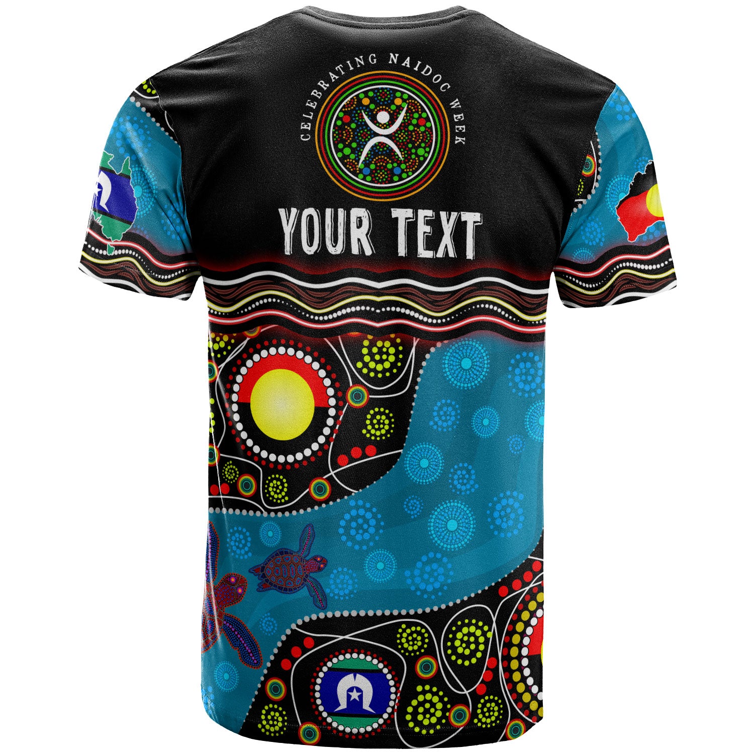NAIDOC Week 2023 T-shirt - Custom Australia Culture Art With River And Tortoise Aboriginal Inspired Dot Art T-shirt - Vibe Hoodie Shop