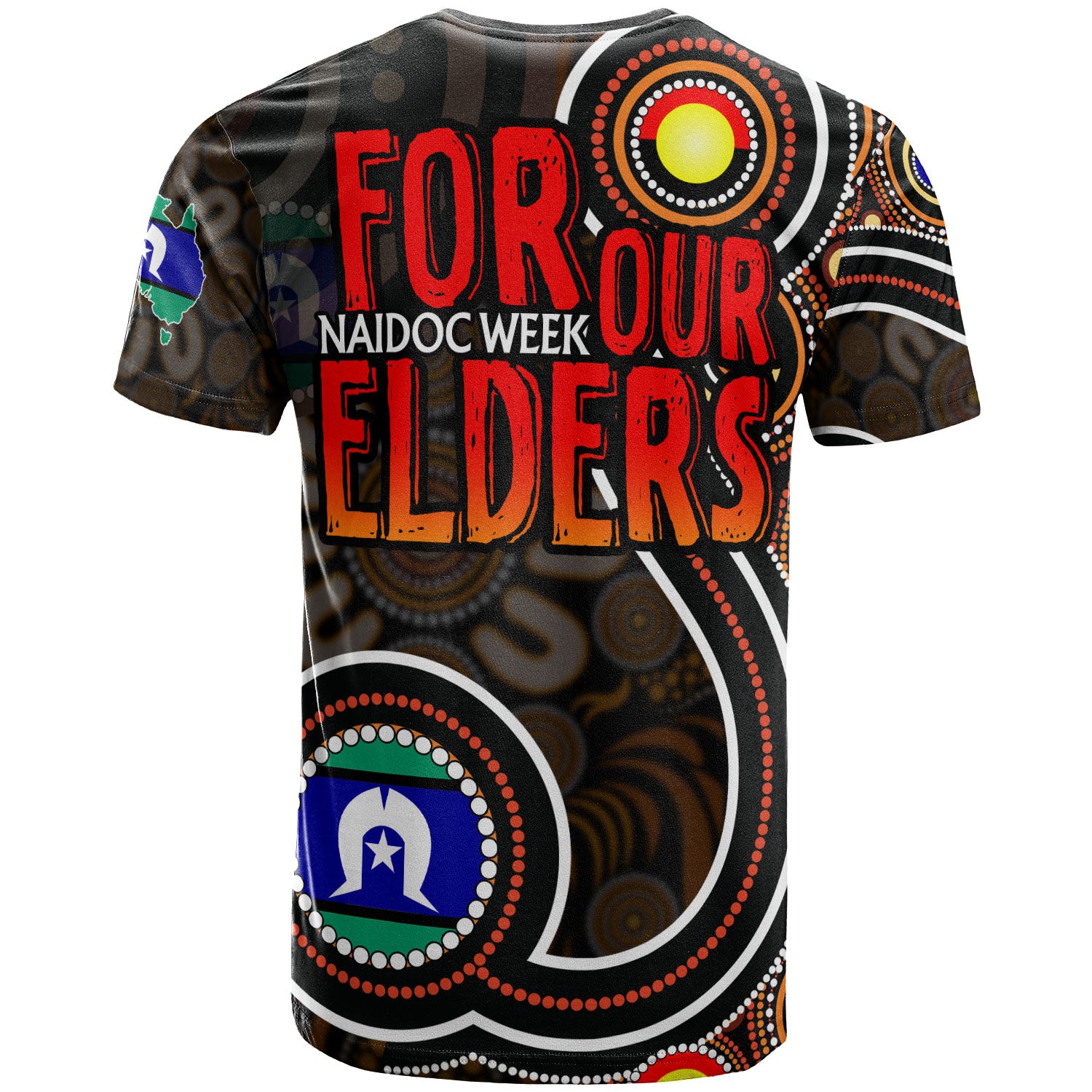 NAIDOC Week 2023 T-shirt - Custom For Our Elders Aboriginal Inspired Dot Art T-shirt - Vibe Hoodie Shop