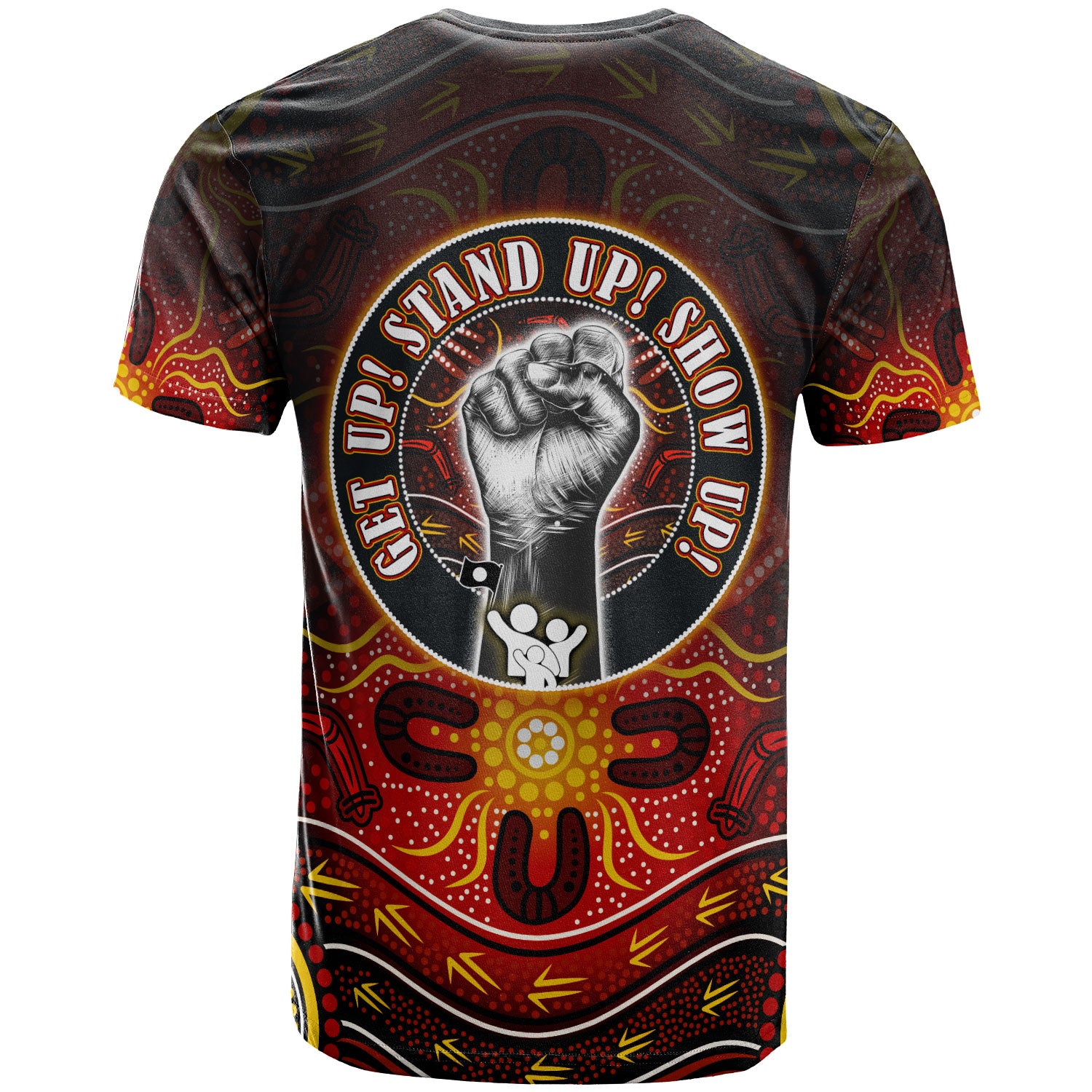 NAIDOC Week 2023 T-shirt - Custom Naidoc Family Aboriginal Inspired Dot Art T-shirt - Vibe Hoodie Shop