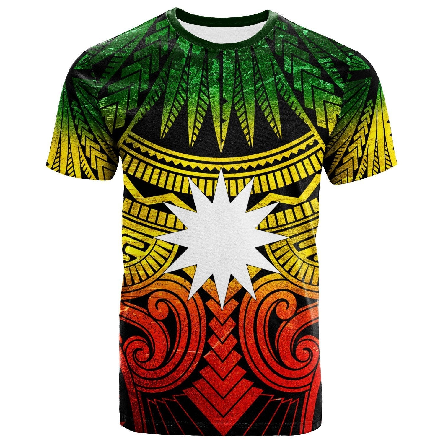 Nauru T shirt - Reggae Classic Vignette Style - Vibe Hoodie Shop