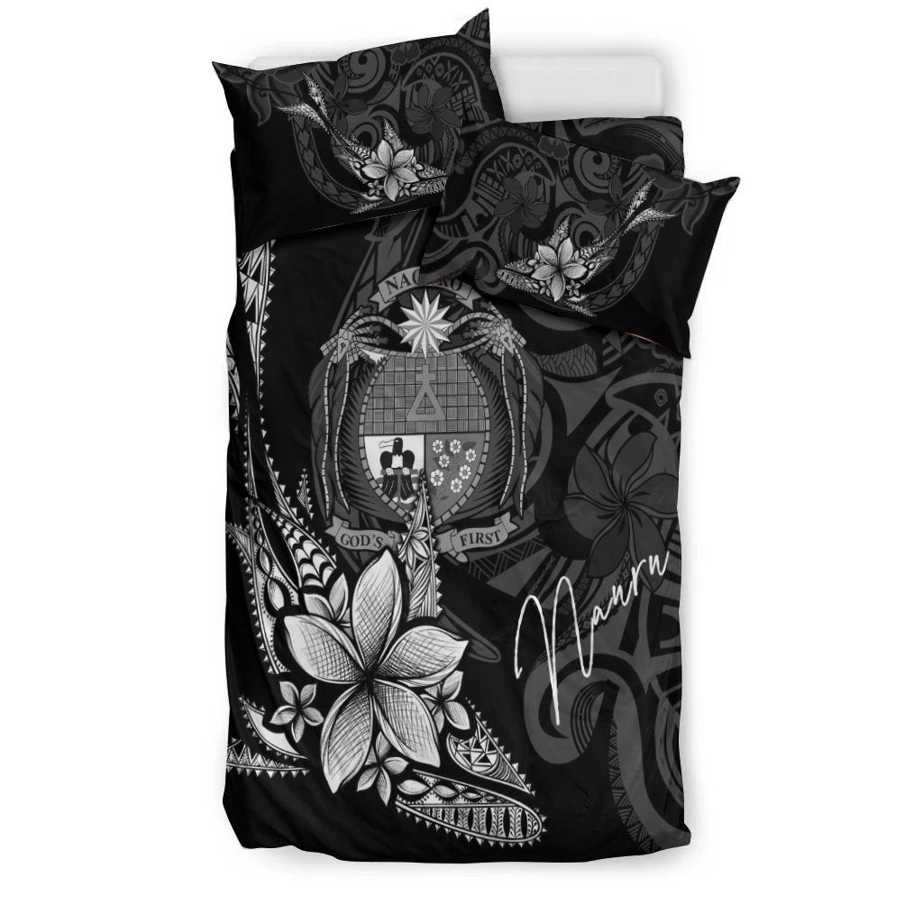 Nauru Bedding Set - Fish With Plumeria Flowers Style - Vibe Hoodie Shop