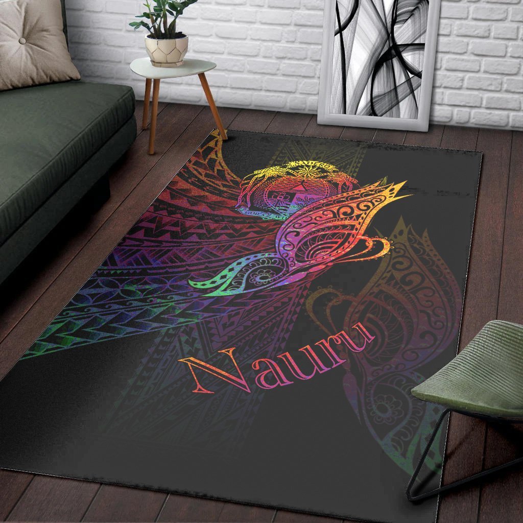 Nauru Area Rug - Butterfly Polynesian Style - Vibe Hoodie Shop