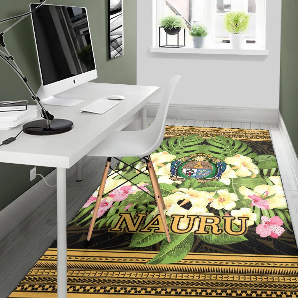 Nauru Area Rug - Polynesian Gold Patterns Collection - Vibe Hoodie Shop