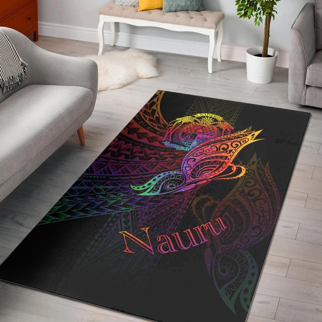 Nauru Area Rug - Butterfly Polynesian Style - Vibe Hoodie Shop