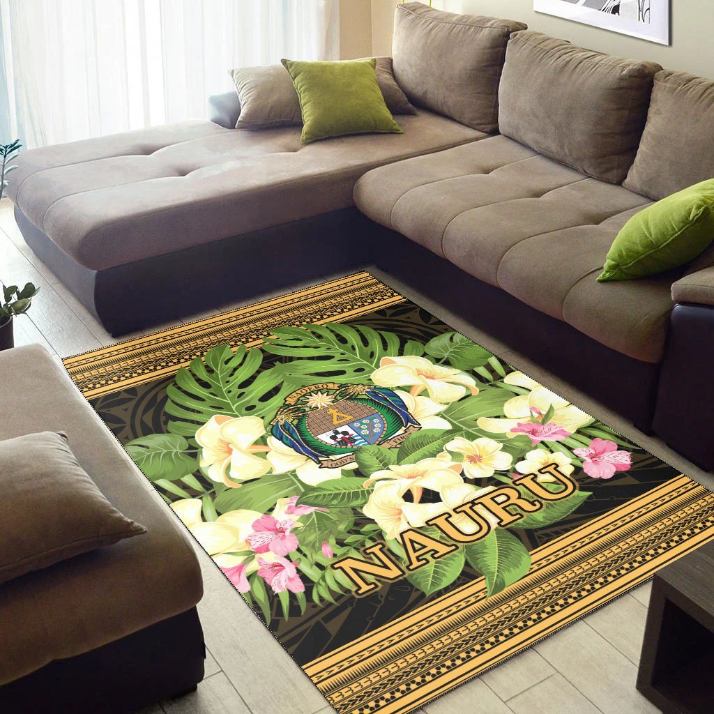 Nauru Area Rug - Polynesian Gold Patterns Collection - Vibe Hoodie Shop