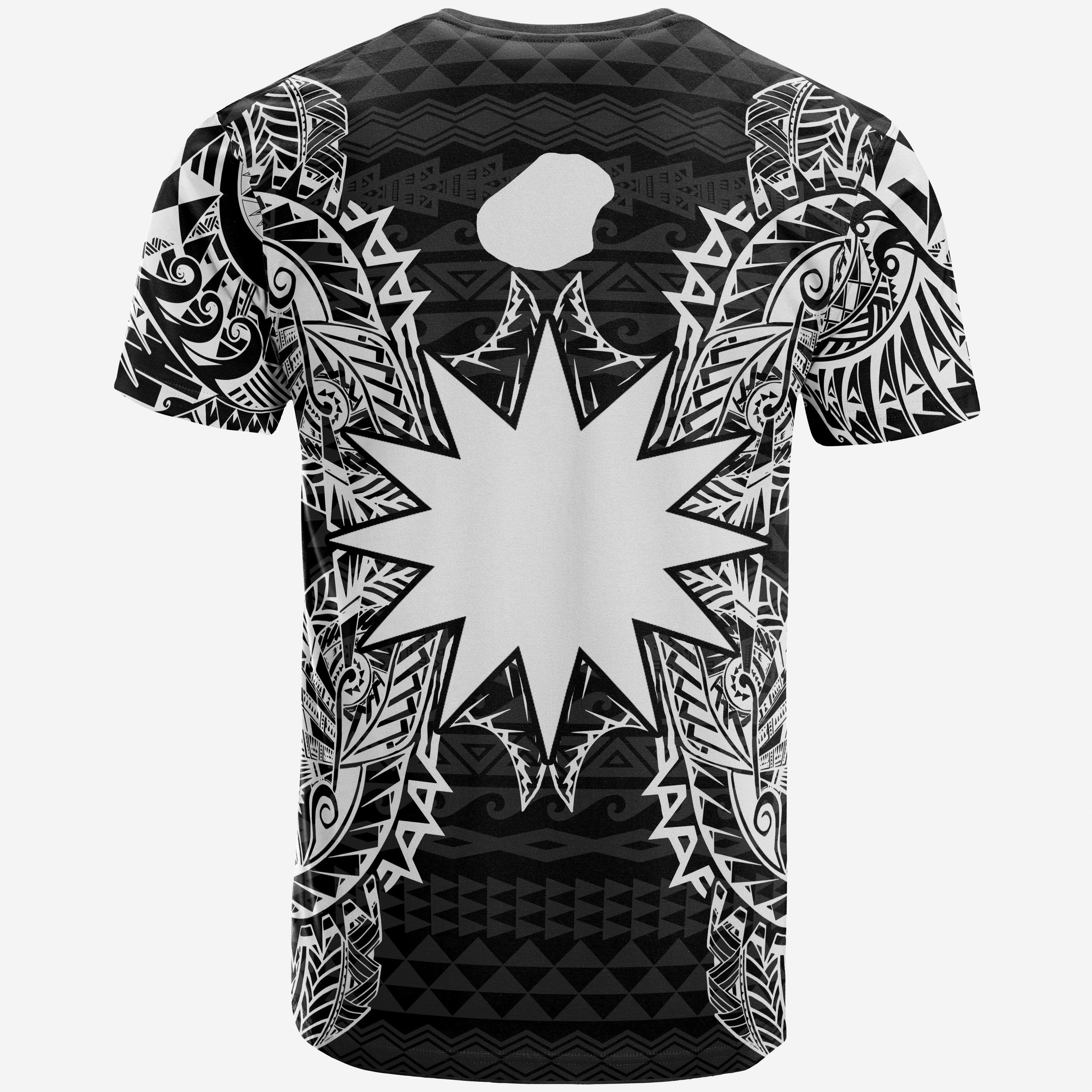 Vibe Hoodie Nauru All T shirt - Nauru FLag Map Polynesian Tattoo White Black - Vibe Hoodie Shop