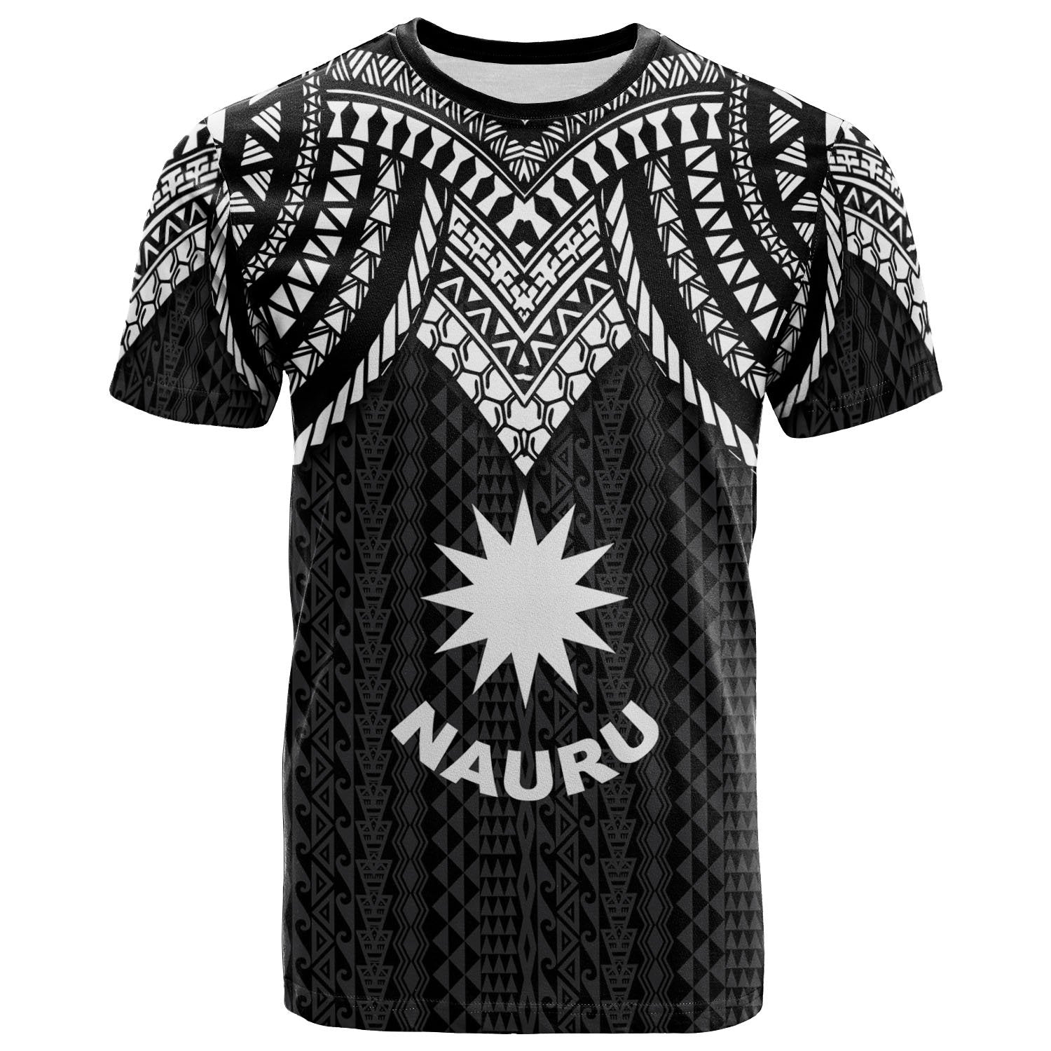 Vibe Hoodie Nauru T shirt - Polynesian Armor Style Black - Vibe Hoodie Shop