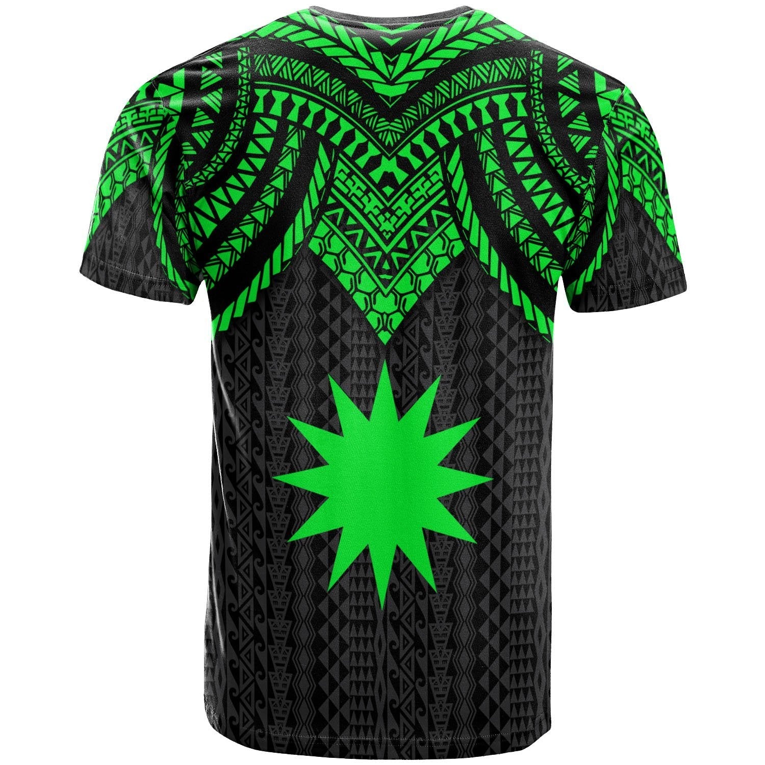 Vibe Hoodie Nauru T shirt - Polynesian Armor Style Green - Vibe Hoodie Shop