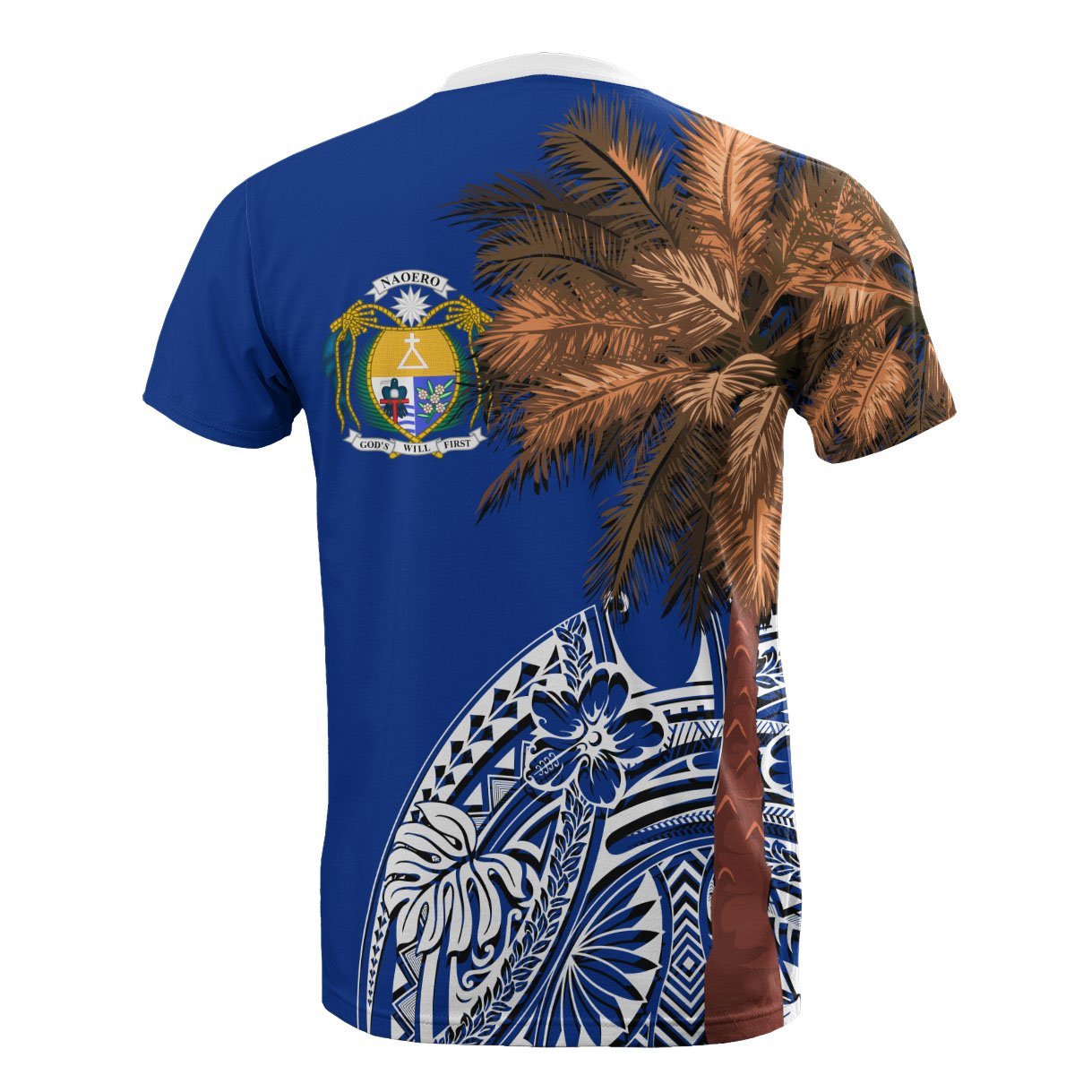 Vibe Hoodie Nauru Islands All T shirt - Polynesian Palm Tree Flag - Vibe Hoodie Shop