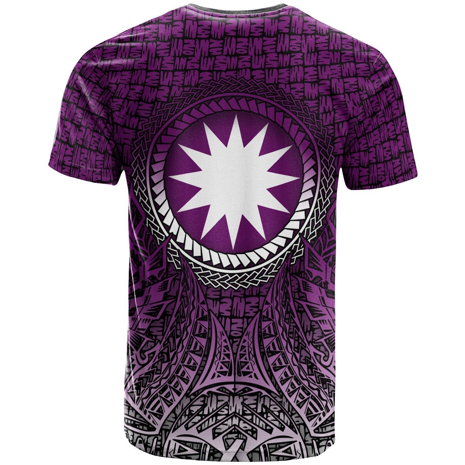 Nauru T shirt - Circle Pattern Purple - Vibe Hoodie Shop