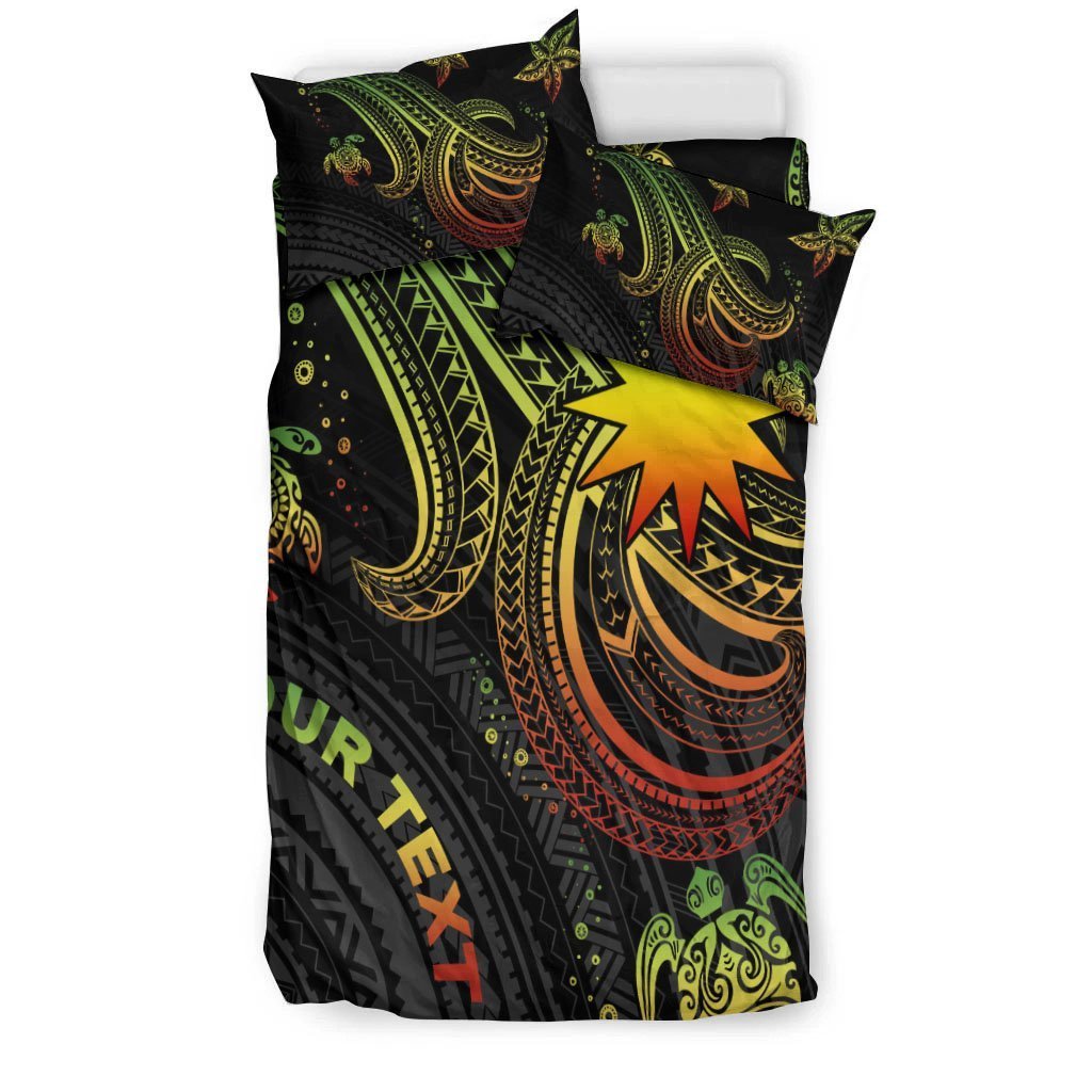 Nauru Custom Personalised Bedding Set - Reggae Turtle - Vibe Hoodie Shop