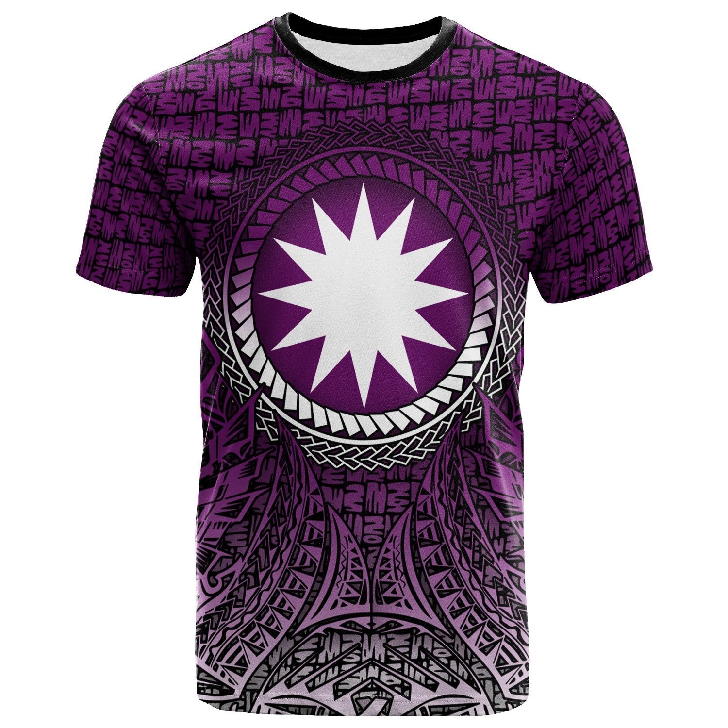 Vibe Hoodie Nauru T shirt - Circle Pattern Purple - Vibe Hoodie Shop