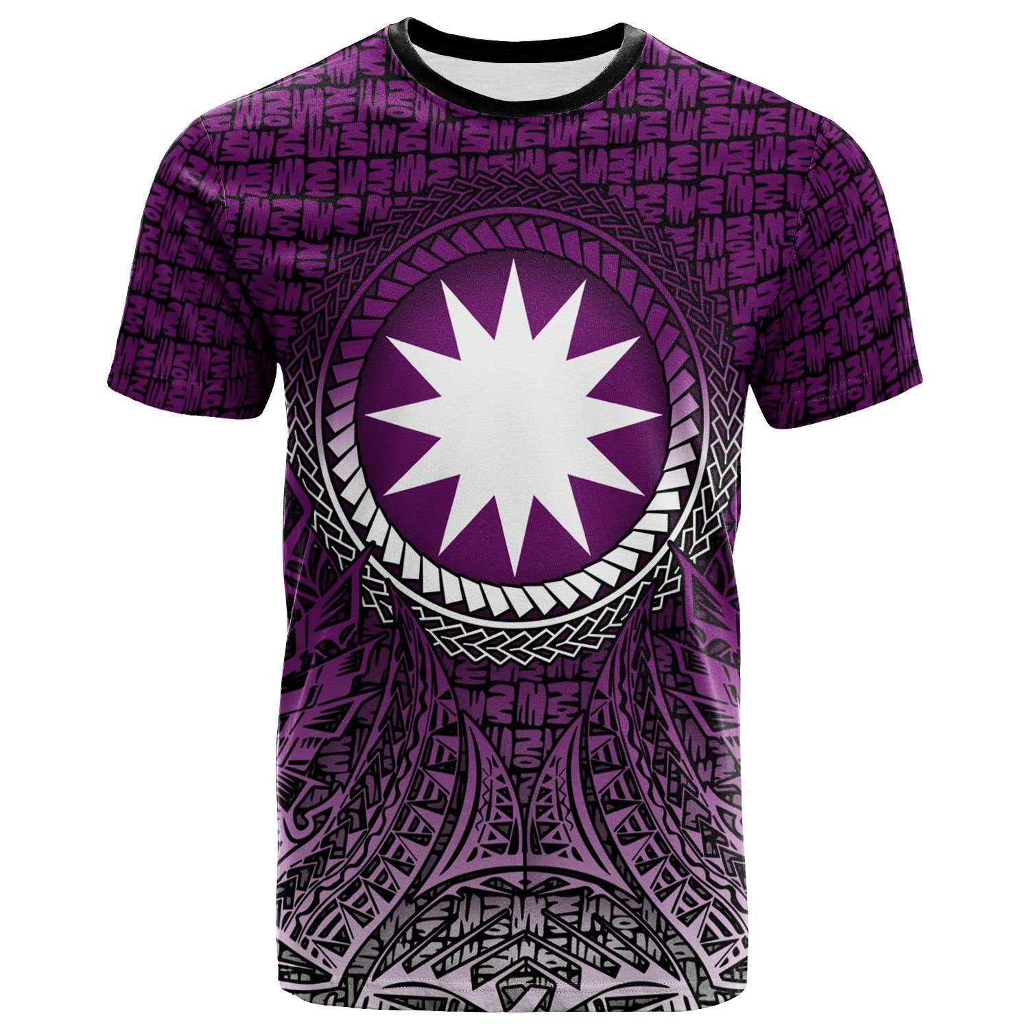 Nauru T shirt - Circle Pattern Purple - Vibe Hoodie Shop