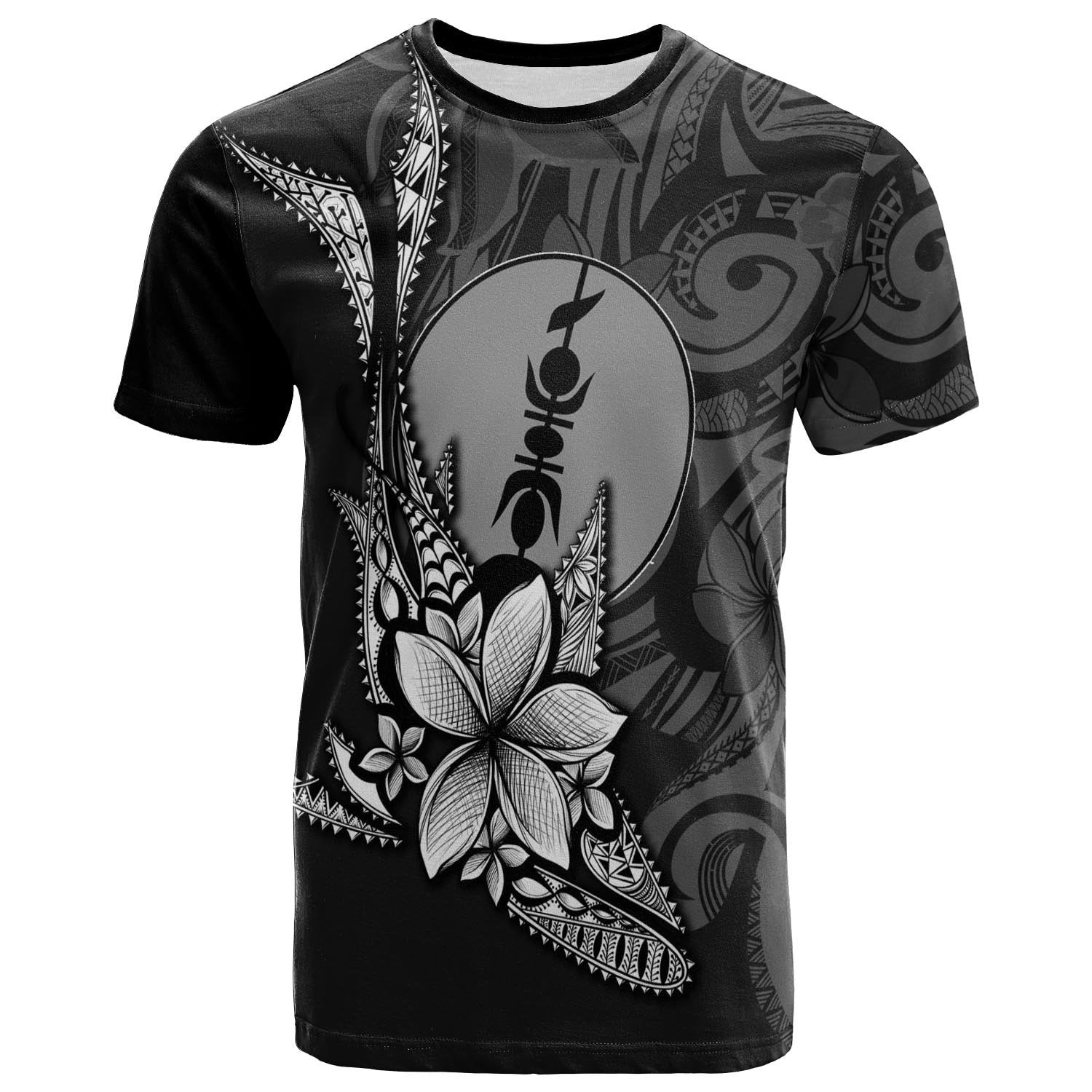 New Caledonia Custom Personalised T shirt - Fish With Plumeria Flowers Style - Vibe Hoodie Shop