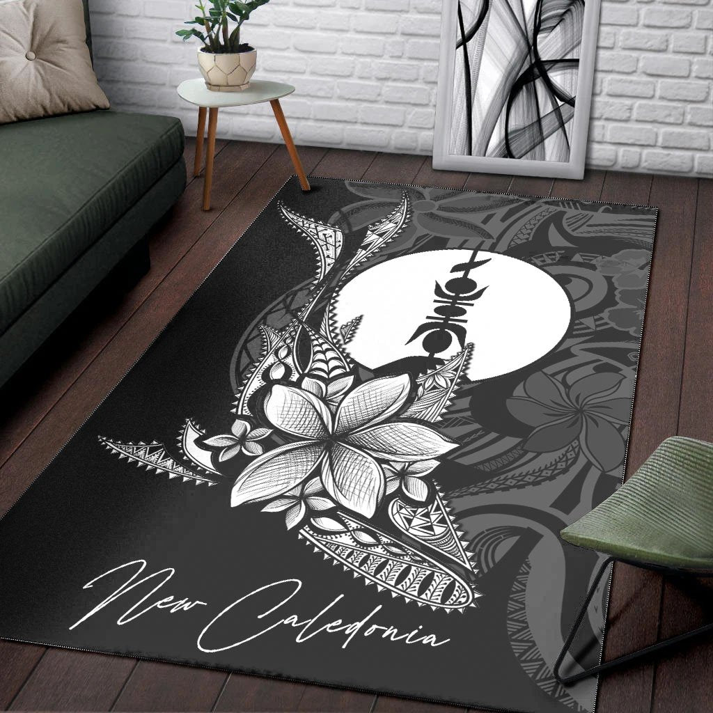 New Caledonia Area Rug - Fish With Plumeria Flowers Style - Vibe Hoodie Shop