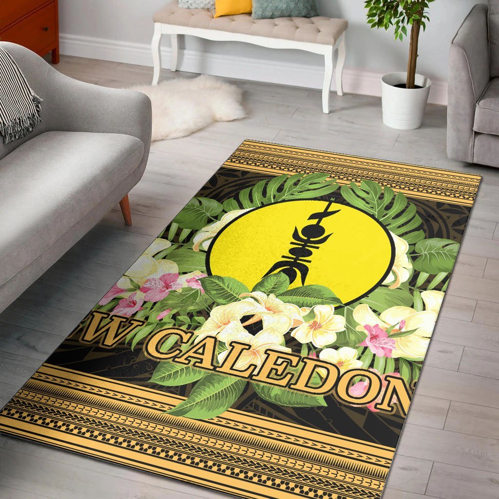 New Caledonia Area Rug - Polynesian Gold Patterns Collection - Vibe Hoodie Shop