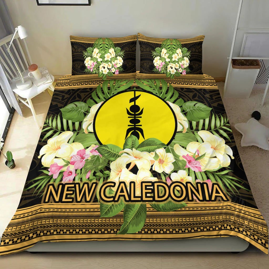 New Caledonia Bedding Set - Polynesian Gold Patterns Collection - Vibe Hoodie Shop
