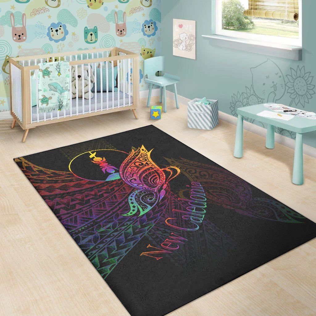 New Caledonia Area Rug - Butterfly Polynesian Style - Vibe Hoodie Shop