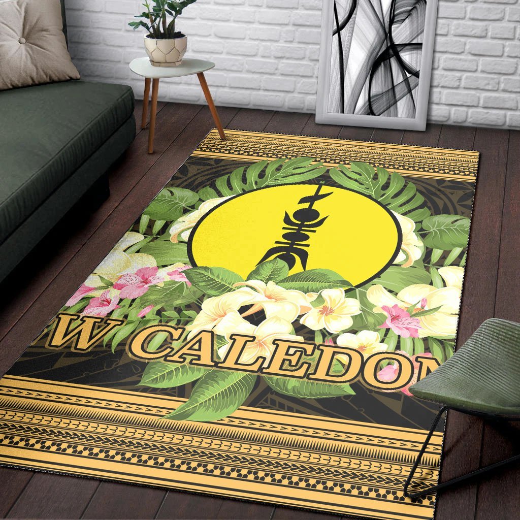 New Caledonia Area Rug - Polynesian Gold Patterns Collection - Vibe Hoodie Shop