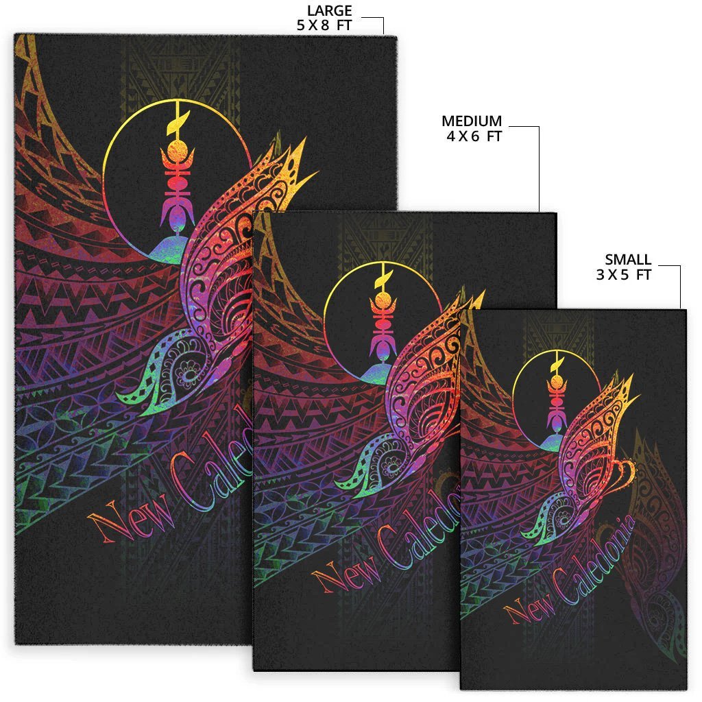 New Caledonia Area Rug - Butterfly Polynesian Style - Vibe Hoodie Shop