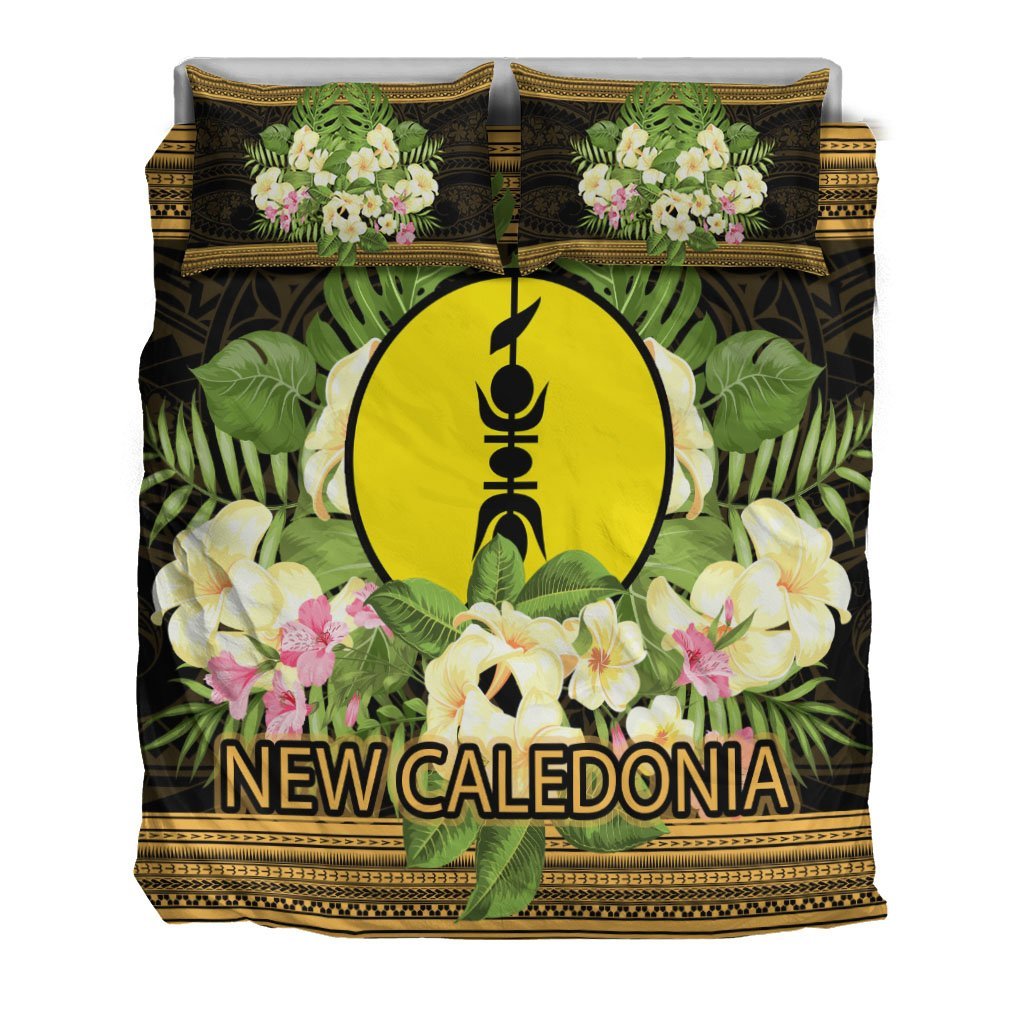 New Caledonia Bedding Set - Polynesian Gold Patterns Collection - Vibe Hoodie Shop