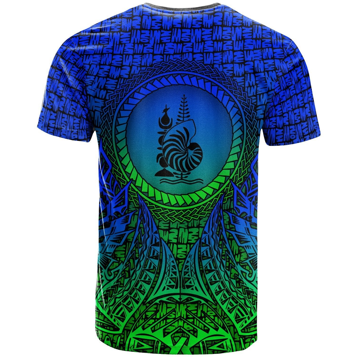 Vibe Hoodie New Caledonia T shirt - Circle Pattern Blue - Vibe Hoodie Shop