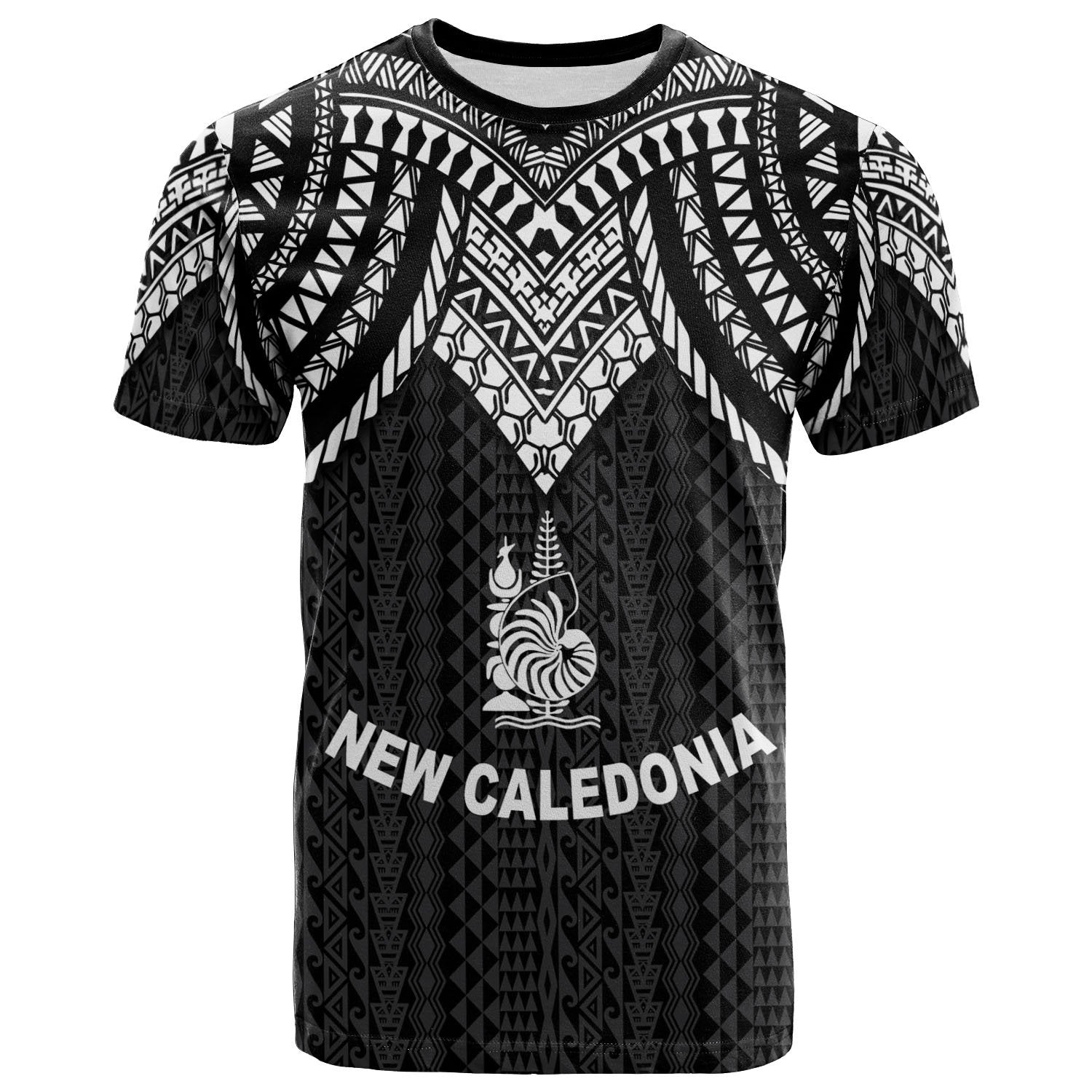 Vibe Hoodie New Caledonia T shirt - Polynesian Armor Style Black - Vibe Hoodie Shop