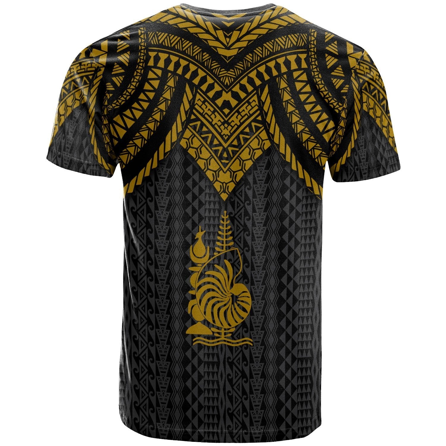 Vibe Hoodie New Caledonia T shirt - Polynesian Armor Style Gold - Vibe Hoodie Shop